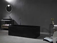 Mawialux vrijstaand design bad - solid surface - mat zwart - afbeelding 4 van  7
