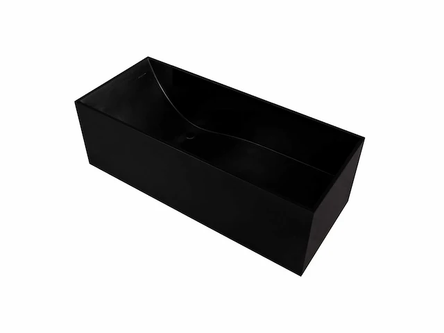 Mawialux vrijstaand design bad - solid surface - mat zwart - afbeelding 5 van  7