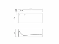 Mawialux vrijstaand design bad - solid surface - mat zwart - afbeelding 6 van  7