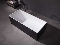 Mawialux vrijstaand design bad - solid surface - wit/zwart - afbeelding 3 van  6