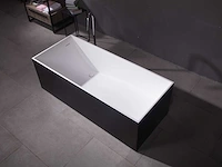 Mawialux vrijstaand design bad - solid surface - wit/zwart - afbeelding 3 van  6