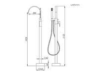 Mawialux vrijstaande badkraan - rvs - afbeelding 2 van  3