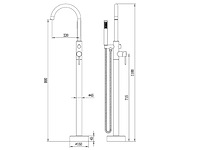 Mawialux vrijstaande badkraan (meerdere kleuren mogelijk) - afbeelding 10 van  10