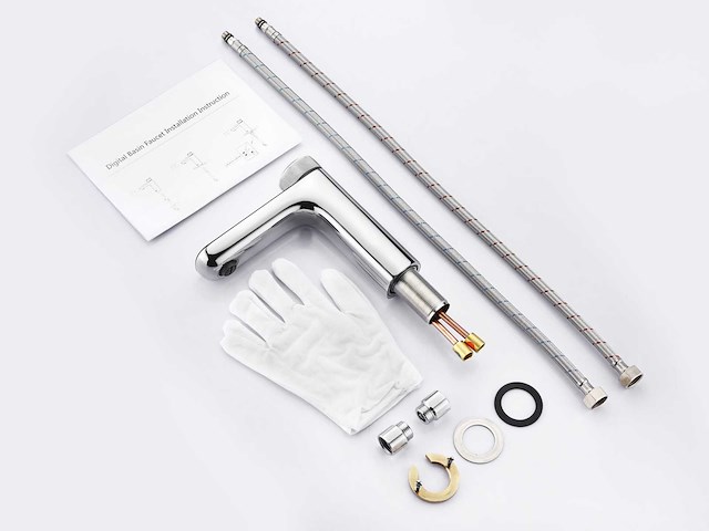 Mawialux wastafelkraan digitaal chroom - afbeelding 6 van  9