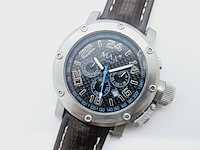 Max gp racer carbon chronograaf herenhorloge met schroefkroon - afbeelding 2 van  9