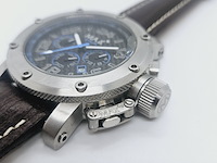 Max gp racer carbon chronograaf herenhorloge met schroefkroon - afbeelding 4 van  9