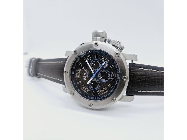 Max gp racer carbon chronograaf herenhorloge met schroefkroon - afbeelding 6 van  9