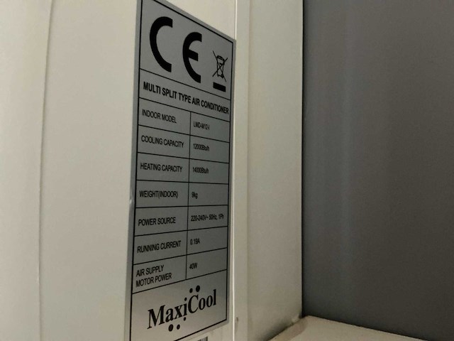 Maxicool multisplit binnenunit lmd-m12-i airconditioning (2x) - afbeelding 8 van  8