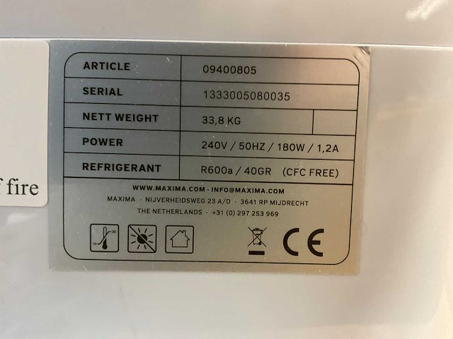 Maxima - 09400805 - mini koelvitrine - afbeelding 4 van  5