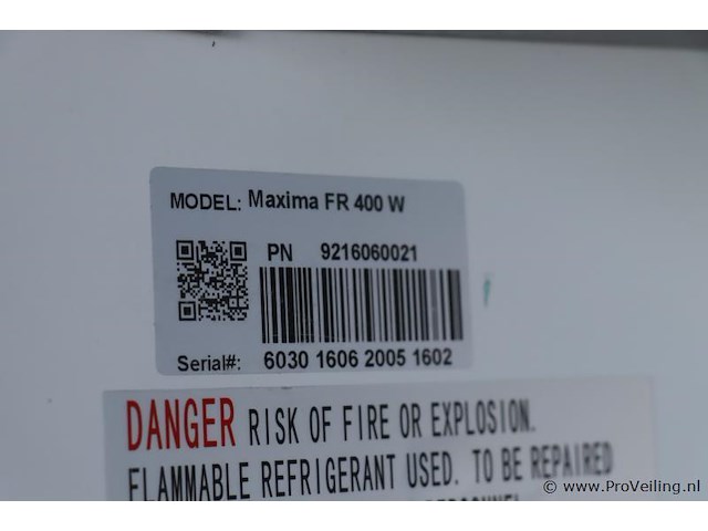 Maxima holland vrieskast - model maxima fr 400 w - afbeelding 5 van  9