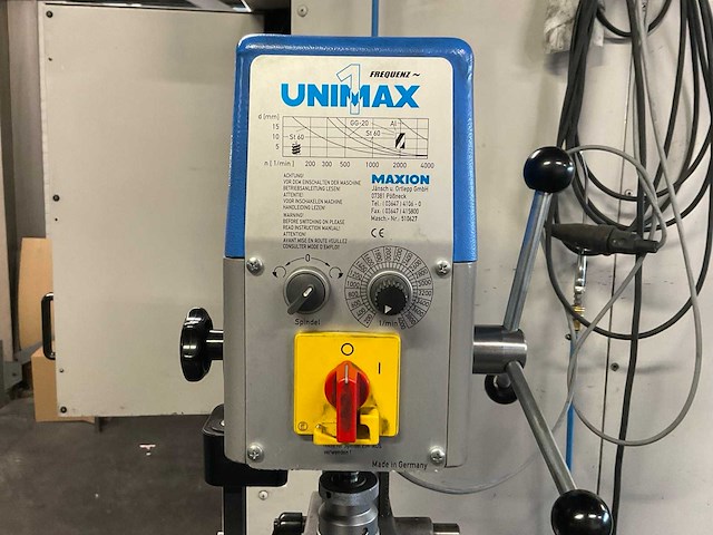 Maxion unimax 1 tafelboormachine - afbeelding 5 van  7