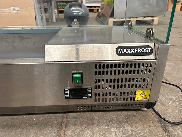 Maxx frost - e-vrx1400/380 - rvs gekoelde opzetvitrine met glazen opbouw - afbeelding 2 van  5