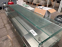 Maxx frost - e-vrx1400/380 - rvs gekoelde opzetvitrine met glazen opbouw - afbeelding 4 van  5