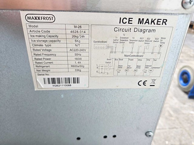 Maxxfrost - m-26 - ijsblokjesmachine - afbeelding 5 van  5