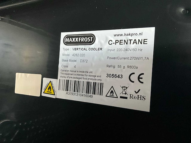 Maxxfrost d372 glasdeur koelkast - afbeelding 7 van  7