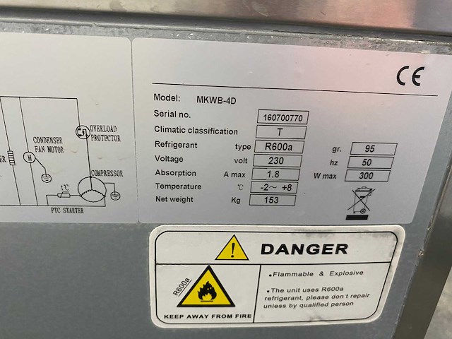 Maxxfrost mkwb-4d - rvs koelwerkbank 223cm - afbeelding 12 van  19