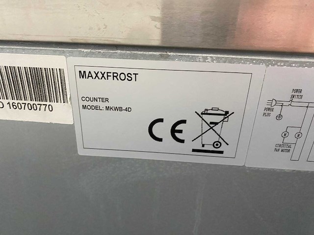 Maxxfrost mkwb-4d - rvs koelwerkbank 223cm - afbeelding 14 van  19