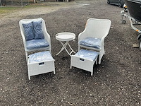 Maxxgarden hampton bay 5-piece chat set tuinstoel set (7x) - afbeelding 1 van  8