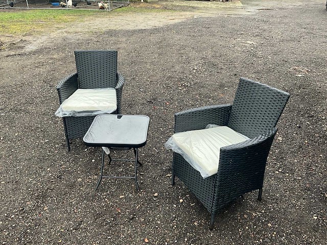 Maxxgarden rattan tuinset tuinstoel met tafel (12x) - afbeelding 2 van  8