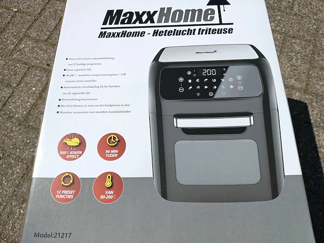 Maxxhome - 21217 - 12 liter - airfryer - afbeelding 5 van  6