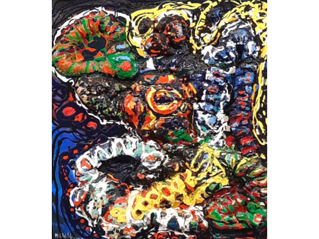 Maya wildevuur (1944-2023) "pur" 3d kunstwerk - afbeelding 2 van  9