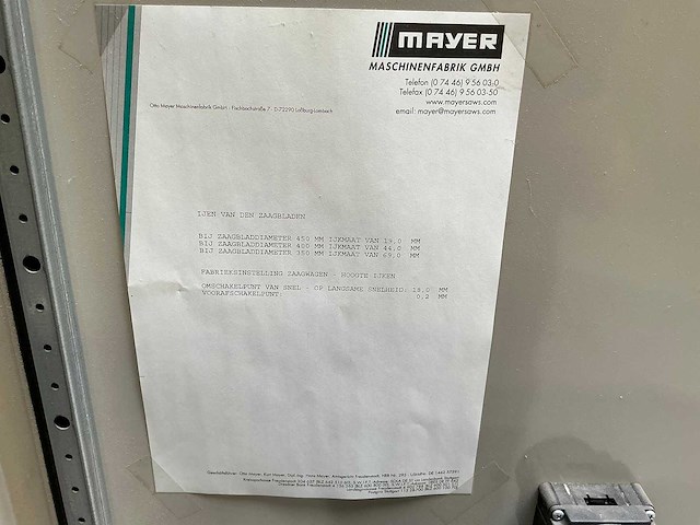 Mayer - 2001 - ps 2 z - platen opdeelzaagmachine - afbeelding 15 van  38