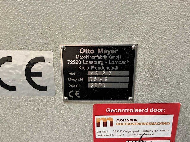 Mayer - 2001 - ps 2 z - platen opdeelzaagmachine - afbeelding 1 van  18