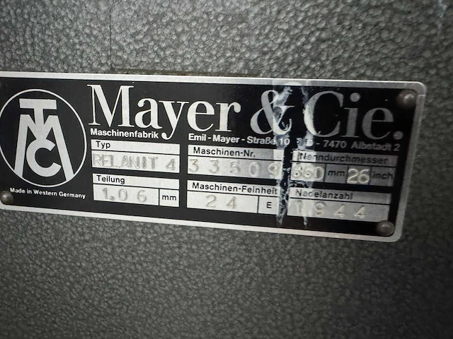 Mayer & cie relanit rondbreimachine - afbeelding 6 van  31