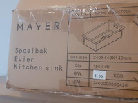 Mayer rvs spoelbak – inbouw/opbouw - afbeelding 2 van  3