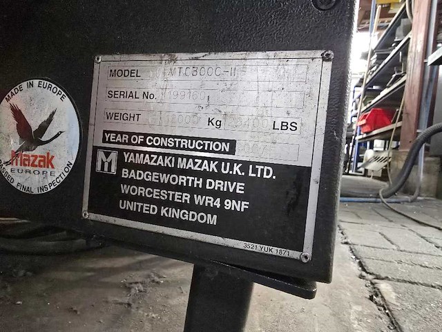 Mazak - 2007 - vtc300c-ii - verticale machinecentra - afbeelding 8 van  23