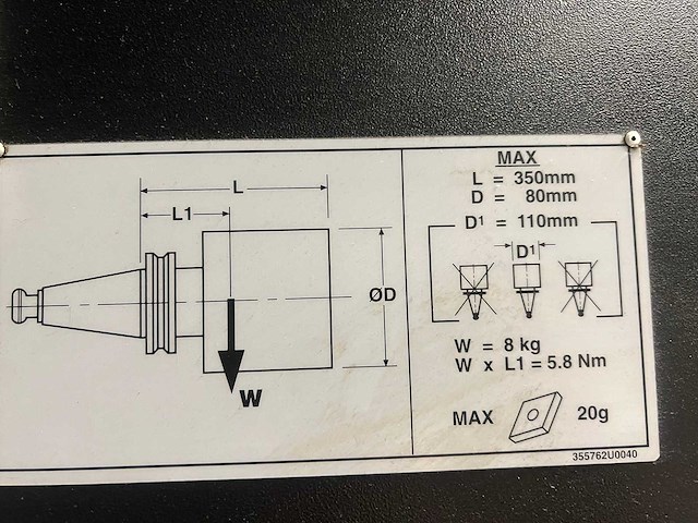 Mazak vtc200b-ii cnc vertical machining centre - afbeelding 18 van  18