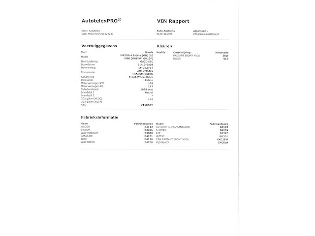 Mazda 6 sportbreak 2.0 s-vt ts automaat 2009, g-455-dh - afbeelding 19 van  26