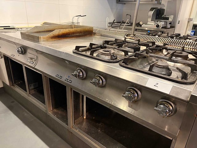 Mbm rvs 4-delig gasfornuis, bakplaat en friteuse opstelling - afbeelding 14 van  14