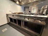 Mbm rvs 4-delig gasfornuis, bakplaat en friteuse opstelling