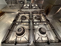 Mbm rvs 4-delig gasfornuis, bakplaat en friteuse opstelling - afbeelding 3 van  14