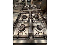 Mbm rvs 4-delig gasfornuis, bakplaat en friteuse opstelling - afbeelding 4 van  14