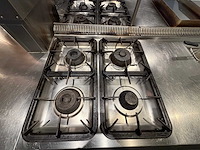 Mbm rvs 4-delig gasfornuis, pastakoker en friteuse opstelling - afbeelding 10 van  14