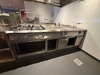 Mbm rvs 4-delig gasfornuis, pastakoker en friteuse opstelling