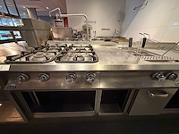 Mbm rvs 4-delig gasfornuis, pastakoker en friteuse opstelling - afbeelding 4 van  14