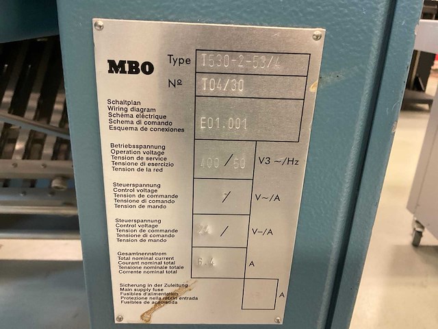Mbo t 530-2-53/4 vouwmachine - afbeelding 6 van  6