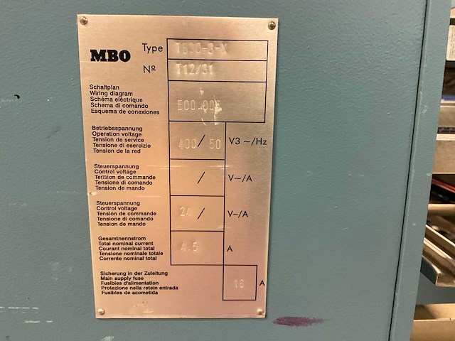 Mbo t530-1-53/4 f en t530-3-x vouwmachine lijn - afbeelding 16 van  23