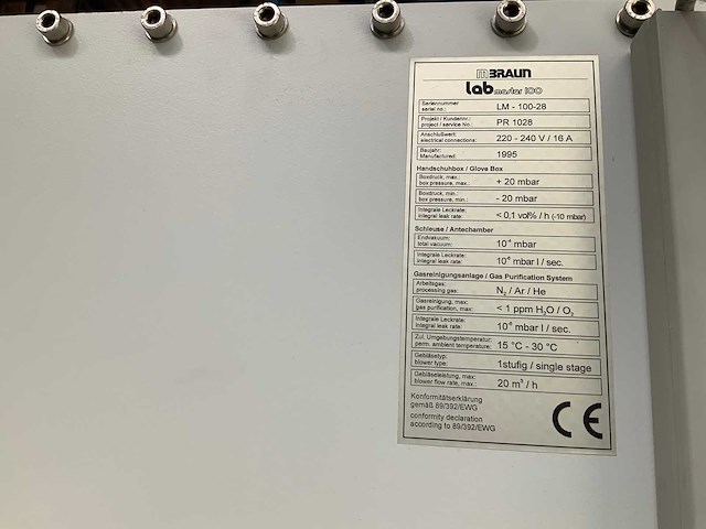 Mbraun - labmaster 100 handschoenkast laboratorium - afbeelding 14 van  16