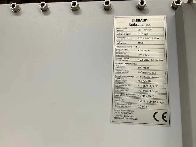 Mbraun - labmaster 100 handschoenkast laboratorium - afbeelding 14 van  16