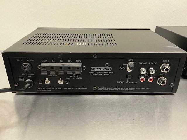 Mc crypt pa-2042 p.a. amplifier versterker (2x) - afbeelding 10 van  21