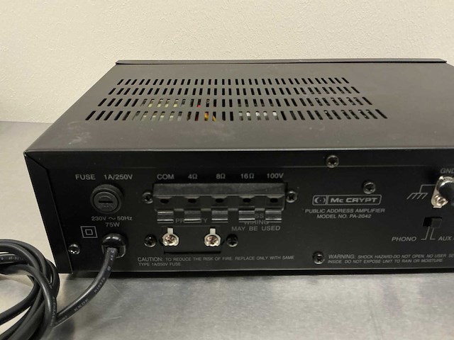Mc crypt pa-2042 p.a. amplifier versterker (2x) - afbeelding 19 van  21