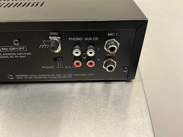 Mc crypt pa-2042 p.a. amplifier versterker (2x) - afbeelding 20 van  21