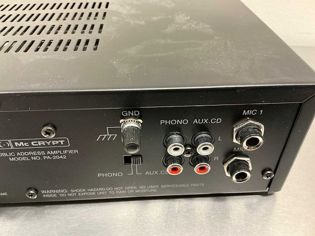 Mc crypt pa-2042 p.a. amplifier versterker - afbeelding 8 van  10