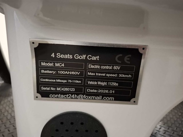 Mc4 - 4-persons - golf cart - afbeelding 10 van  11