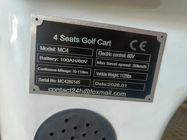 Mc4 - 4-persons - golfkar - afbeelding 4 van  11