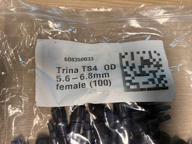 Mc4 stekkers trina - ts4 od 5.6-6.8mm male + female - afbeelding 5 van  7